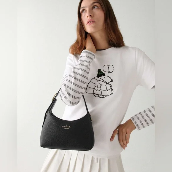 ♠️kate spade 454 Pebbled Leather Mini Crossbody Shoulder Bag, Black NWT